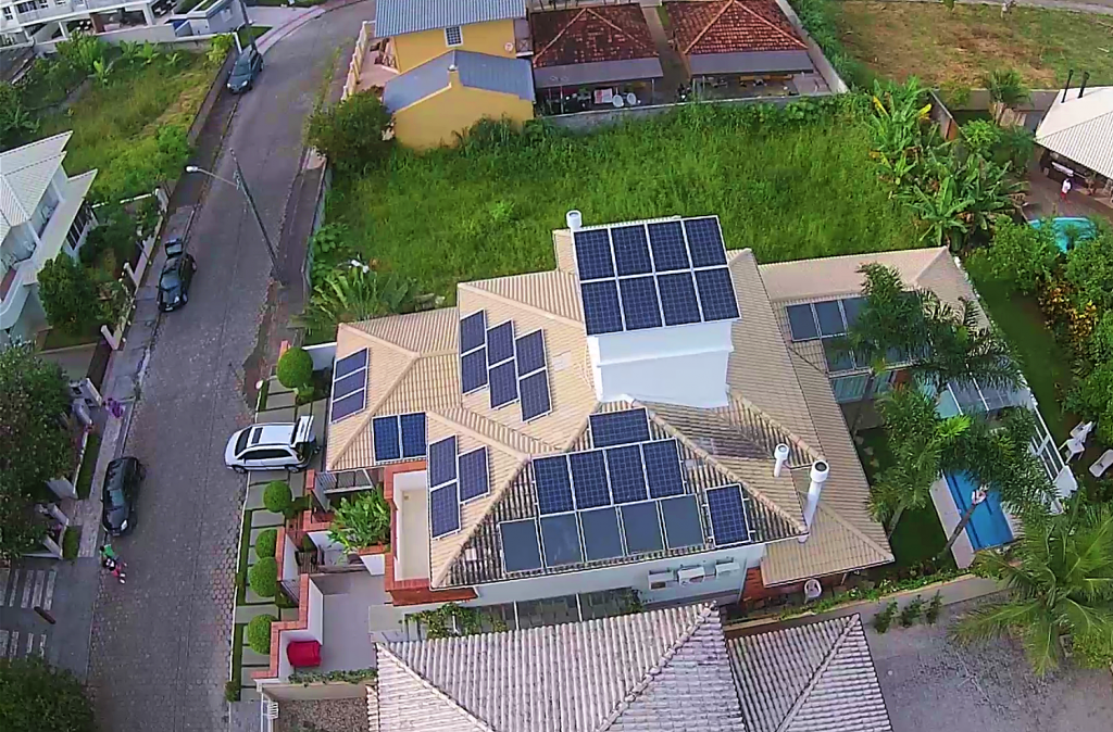 Casa com conforto da energia solar